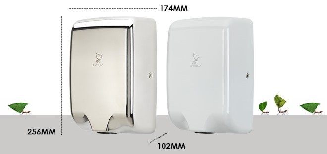 Antillo Compact Hand Dryers measurement image